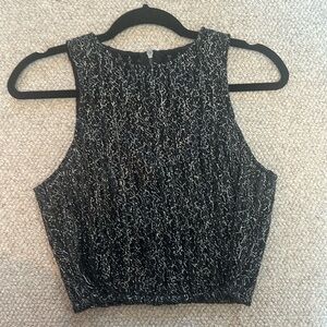 Sparkly black Crop